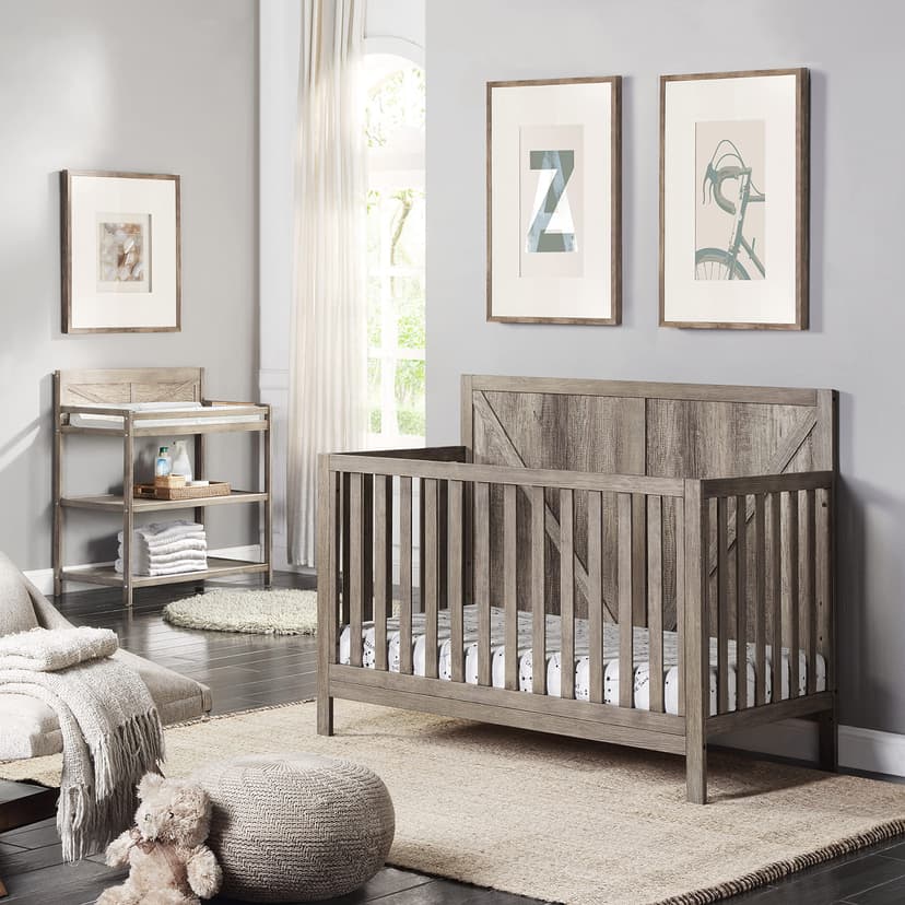 Suite Bebe Barnside 4-in-1 Convertible Baby Crib in Vintage Chestnut