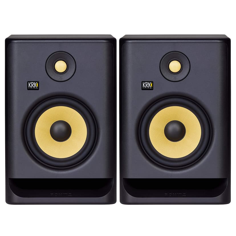 KRK Rokit 7 G4 Studio Monitor Speaker Bundle - Pair, Black