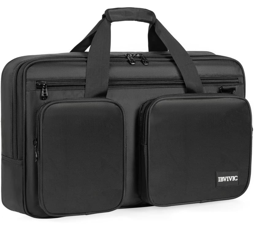 IBVIVIC DJ Controller Case Bag, Fits for DDJ-REV1/DDJ SR/SR2/Denon MC4000/Numark Mixtrack Pro FX/NVII/Mixstream Pro+/Mixstream Pro Go/NI Traktor Kontrol S4 MK3/S3 Padded DJ Travel Carrying Bag