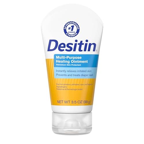 Desitin Multipurpose Adult & Baby Healing Ointment Tube with Petroleum Jelly for Treatment & Relief of Diaper Rash, Dry Skin, Chafing, & Minor Burns for Infants and Kids, FSA/HSA Eligible, 3.5 oz