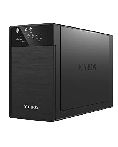 ICY BOX External Enclosure 2X (Raid 0/1, Single, JBOD) for 2X 3.5-inch SATA I, II, III, USB 3.0 (UASP) & eSATA Connection, Smart Fan, IB-RD3620SU3