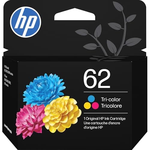 HP 62 Tri-Color Ink Cartridge | Works with Printer Series: Envy 5540, 5640, 5660, 7640, OfficeJet 5740, 8040, OfficeJet Mobile 200, 250 | Instant Ink Eligible| C2P06AN | Packaging May Vary