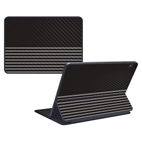 MightySkins Carbon Fiber Skin Compatible with Apple Magic Keyboard Folio for iPad 10th Gen (2022) - Pinstripe | Protective, Durable Textured Carbon Fiber Finish | Easy to Apply | Made in The USA