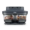 Ninja Crispi DualZone 6-in-1 Glass Air Fryer | With Nontoxic, 2x 4qt Containers & Lids | Microwave, Freezer, Dishwasher Safe | 450°F Max Temp | 1785 Watt | Cyberspace | DD101BL1