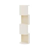 WANGHAI2024M Bookcases Creative Split-Level Carbon Steel Baked Enamel Bookshelf Light Luxury Storage Stand for Home(White)
