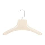 FUOYLOO Wide Shoulder Coat Hanger for Fur and Heavy Jackets, Beige Multipurpose Plastic Clothes Hanger with Nonslip Design, Suitable for Home Closet and Laundry Organization