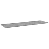 KGHFDVB 8 Pack Shelf Boards 39.4x11.8x0.6 Inches Concrete Gray Engineered Wood Bookshelf Panels for Additional Storage Space