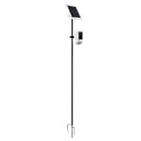 Koroao 31.49 or 47.24 inch Ground Stake Mount Stand with Solar Panel Mount for Ring, Blink, Arlo, Eufy, Wyze, Google Nest, Simplisafe Cameras and Solar Panels Ground Stake Bracket(Black)