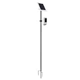 Koroao 31.49 or 47.24 inch Ground Stake Mount Stand with Solar Panel Mount for Ring, Blink, Arlo, Eufy, Wyze, Google Nest, Simplisafe Cameras and Solar Panels Ground Stake Bracket(Black)
