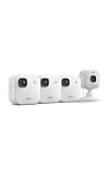 Blink Outdoor 2K+ and Mini 2K+ (newest model) — Wireless and plug-in 2K resolution smart security cameras, Sync Module Core included — 4 Cameras (White)