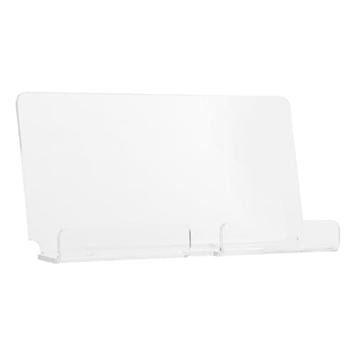 Holibanna Tablet Wall Mount Holder for Smartphones & E-Readers - Clear Adhesive Acrylic Stand with Reserved Charging Hole & Cable Management Groove - Hands-Free Mounting Stand
