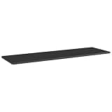 HBFDSFG Bookshelf Boards 8 Pack, 39.4x11.8x0.6 Inch Engineered Wood, High Gloss Black Shelf Boards for Additional Storage Space