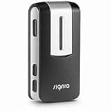 Streamline Mic Compatible with Signia Hearing Aids, Bluetooth Remote Microphone, Hands-Free Calls, Wireless Stereo Streaming, Black