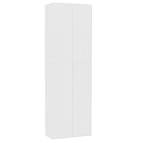 KMUNGDWG 5 Shelf Office Cabinet with Doors, 23.6x12.6x74.8 Inch White Engineered Wood Filing Cabinet for File Storage and Office Supplies