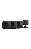 Blink Outdoor 2K+ and Mini 2K+ (newest model) — Wireless and plug-in 2K resolution smart security cameras, Sync Module Core included — 4 Cameras (Black)