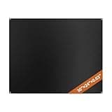 29.5" x 24" Black Stainless Steel Backsplash for Stove, 0.7mm Heavy Duty Metal Splatter Guard for Kitchen Wall, Modern Black Stove Backsplash Panel Behind Range with 4 Anchor Screws & Cleaning Kit