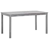 KGHFDVB 5 Piece Patio Dining Set with 1 Table and 4 Chairs in Gray Solid Acacia Wood, Outdoor Dining Set for Garden or Patio
