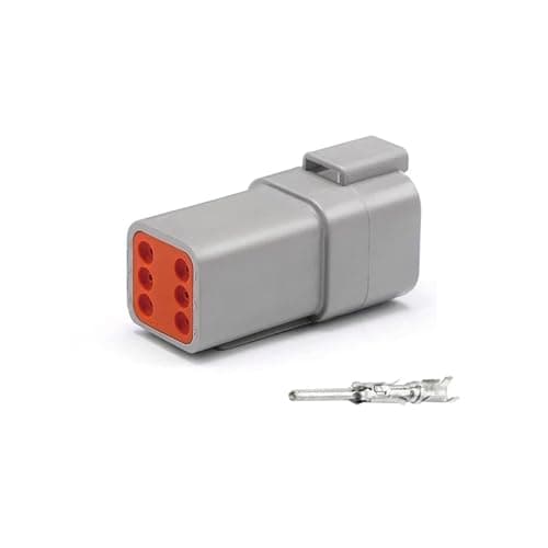 KIUYTRW 10Sets 2P/3P/4P/6P/8P 22-16AWG Car Waterproof Connector Connectors Plug Kit DT06-2S DT04-2P DT04-3P(6P Male)