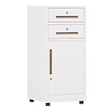 ntumLeap Vertical File Cabinet with 2 Drawers,Metal Steel,Lockable Storage for A4 & Legal Documents,Fully Assembled Office & Home Nization Solution,White,