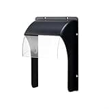 Sliding Telescopic Rain Cover for Access Control Card Reader, Waterproof Sunshade Shield with Lasting PC Construction, Silver Black 250x167mm(Black)