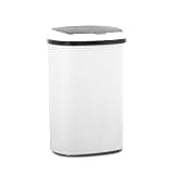 YIQIEDEY 13 Gallon Trash Can,Automatic Soft Close Large Garbage Can with Lid,Indoor Smart Trashcans for Kitchen,Waterproof Trashcans for Kitchen,Touch-Free Trash Can,White