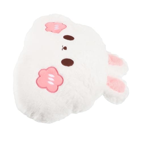 SOLUSTRE All-Season Rabbit Plush Car Waist Pillow Cute Comfortable Multi-Functional Cushion for Car Interior Soft Animal Plush Toy for Use Easy to Install Waist Support Pillow