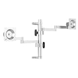 XIVUIFOI Dual Monitor Wall Mount,Aluminum Alloy Arm Stand,Height/Angle Adjustable,Each Holds Up to 8kg,with 75x75/100x100 Mounting Holes,