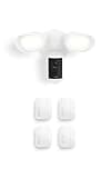Ring Floodlight Cam Pro (newest model), White with 4 Window and Door Sensors (newest model)
