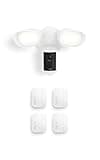 Ring Floodlight Cam Pro (newest model), White with 4 Window and Door Sensors (newest model)