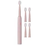 BOSREROY Children's Electric Toothbrush, 4 Brush Heads, 3 Modes, Soft Bristles, USB Rechargeable, Waterproof, Engaging Animal Design
