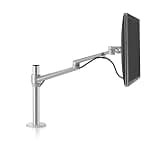 VIZLKOG OL-1 Aluminum Height Adjustable 17-32 Inch Screen Monitor Stand Arm Full Motion Mount Desktop Load 8kg(Silver)