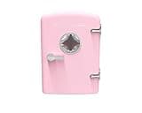 Frigidaire Retro 9-Can Mini Personal Fridge Portable Cooler for Car, Office, Bedroom, Dorm Room, or Cabin, 11.8" D x 7.1" W x 10.1" H, PINK
