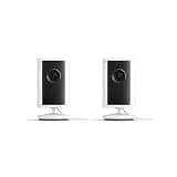 Ring Indoor Cam Plus (newest model), Home or business security, Retinal 2K for crisp, true-to-life video quality, 4x Enhanced Zoom, Low-Light Sight, 2-pack, White
