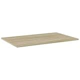 KGHFDVB Bookshelf Boards 4 Pcs, Sonoma Oak 31.5x19.7x0.6 Inches Engineered Wood Shelf Boards for Additional Storage Space, Replacement Bookshelf Panels