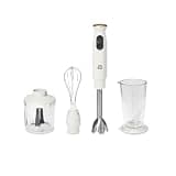 LUGBAR Beautiful 2-Speed Immersion Blender with Chopper & Measuring Cup Drew Barrymore (White Icing)