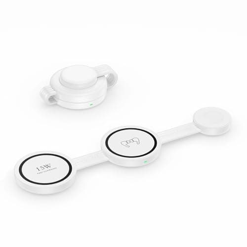 Foldable 3 in 1 Wireless Charging Station, Travel Charger Pad for Samsung Multi Devices, 18W Fast Wireless Charging Stand for Samsung Galaxy S26 S25 S24 Ultra Watch 8/7/6/5/4/3/Buds4, Pixel 10 9 8 Pro