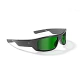 Lucyd Armor Smart Safety Glasses for Men & Women, TR90 Frame, Bluetooth Smart Safety Glasses with Light Adaptive Lenses, Open Ear Speakers & Microphone - ANSI Z87.1 - Green Mirror Polarized