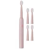 Kids Electric Toothbrush, 4 Brush Heads Included, Soft Bristles, 3 Brushing Modes, USB Rechargeable, Waterproof, Fun Animal Design