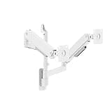 monTEK Dual Monitor Wall Mount for 17 to 35 Inch Computer Screens (White)