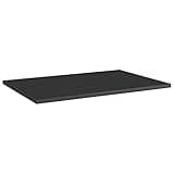 KGHFDVB Bookshelf Boards 8 Pcs, High Gloss Black 23.6x15.7x0.6 Inch Engineered Wood Shelf Boards, Additional Storage Space for Furniture Replacement