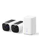 eufy Security eufyCam E40 2-Cam Kit, Solar Security Camera, 2K MaxColor Night Vision with Integrated Solar Panel, Built-in 16GB Local Storage, No Monthly Fee, Easy Set-up, IP66