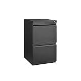Approgreent 2 Drawer File Cabinets for Home Office, Vertical File Cabinet with Lock, Office Cabinet for A4/Letter/Legal Size, Under Desk Filing Cabinet, Assembly Required(Black)