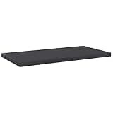 KGHFDVB Bookshelf Boards 4 Pcs Gray, 15.7x7.9x0.6 Inch Engineered Wood Replacement Shelf Panels for Additional Storage Space, Easy Clean with Damp Cloth