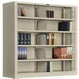 277441PY Steel Bookcase - Putty - 5 Openings - 36in.W x 12in.D x 60in.H - Durable Design