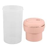 KICHOUSE Portable USB Blender Fruit Juicer with Multifunctional Design and Automatic Juicing, Rechargeable PC Material Juice Cup for Travel and Home Use, Pink Color