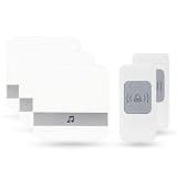 ONMYJFD Waterproof 300m Remote LED Light Battery Button Receiver Home Cordless Bell 52 Chimes 4 Volume Doorbell