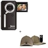 Jazz Pocket DV152 Digital Camera/Camcorder, Bundle - with Hatcam HC10 Hat with Universal Mount, for Hands Free Video Recording - Khaki