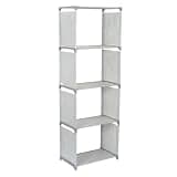 TOKIDNY Modern Desktop Bookcase 5-Layer Plastic Design, Portable and Creative Bookshelf for Storing Books, for Office and Home Use