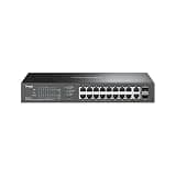 TP-Link Omada 16 Port Gigabit Easy Managed, PoE Switch, 150W Budget, PoE+ Compliant, Up to 250m PoE Distance, Auto Recovery, VLAN, Auto Loop Prevention, Fanless, Managed by Omada(ES220GP)