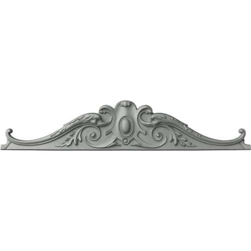 Ekena Millwork 42 3/8"W x 8 3/8"H x 2 1/2"P Kendall Center with Scrolls Onlay